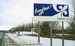 Le bonjour du Québec, en novembre
