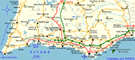 carte de l'Algarve, actualisée juillet 2002